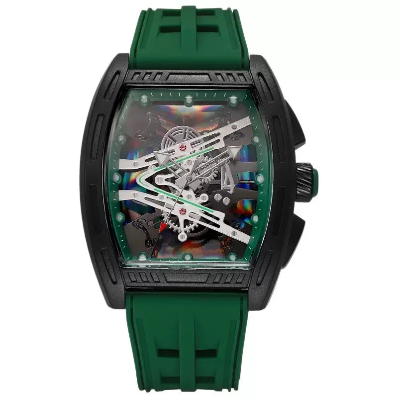 Men's Quartz Watch Sport Silicone Strap Fashionable Watch for Male Anniversary Gift