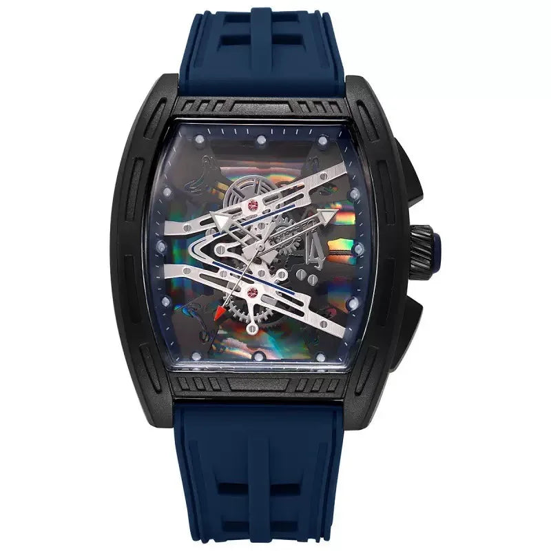 Men's Quartz Watch Sport Silicone Strap Fashionable Watch for Male Anniversary Gift