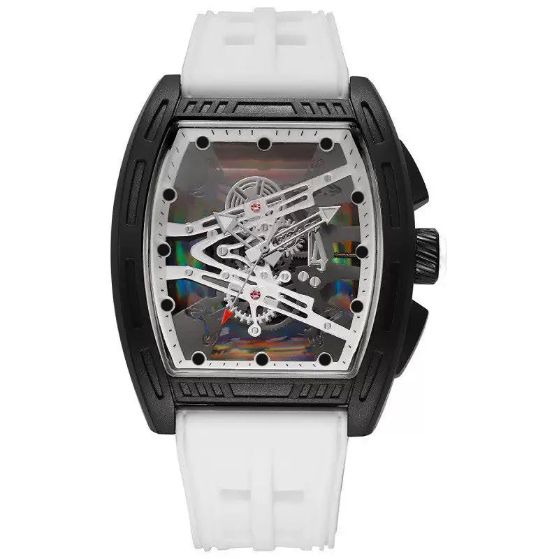 Men's Quartz Watch Sport Silicone Strap Fashionable Watch for Male Anniversary Gift